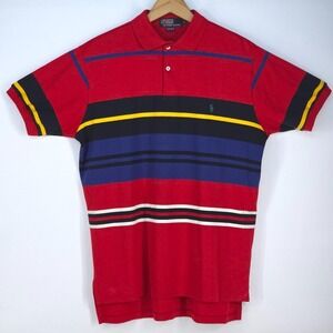 Vintage Ralph Lauren Polo Shirt Men Large Short Sleeve Striped 90s Old Money Y2K